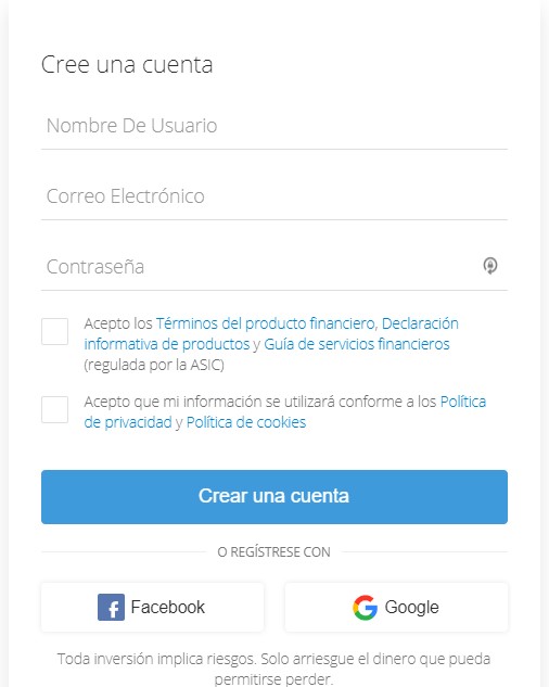 como registrarse en eToro