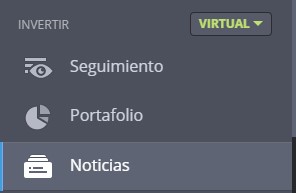 menu noticias en etoro