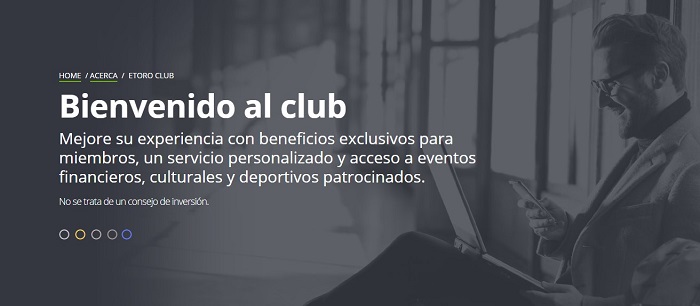 seccion club de etoro con ventajas exclusivas