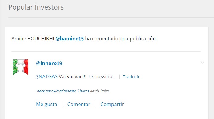 un popular investors en el canal de noticias de etoro