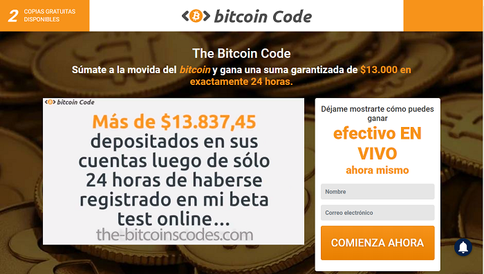 bitcoin code promete ganancias faciles pero eso es un engaño