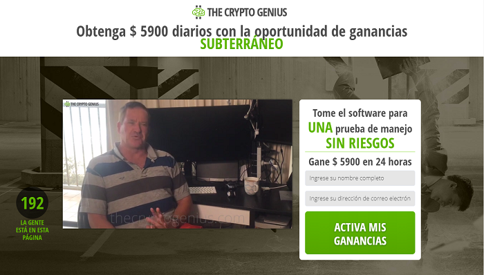 en el sitio the crypto genius encontramos testimonios falsos y falsas promesas de ganancia