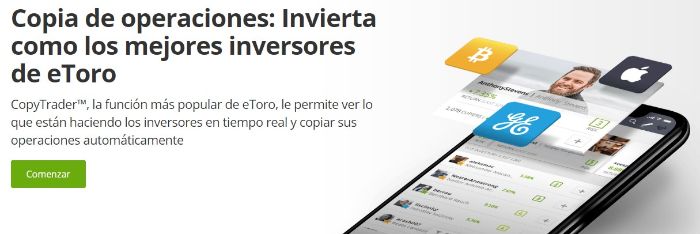 en etoro se puede copiar las operaciones de los mejores inversores