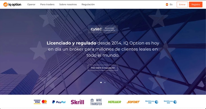 iq option opiniones regulado