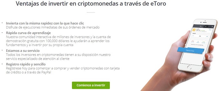 comprar criptomonedas en etoro tiene muchas ventajas