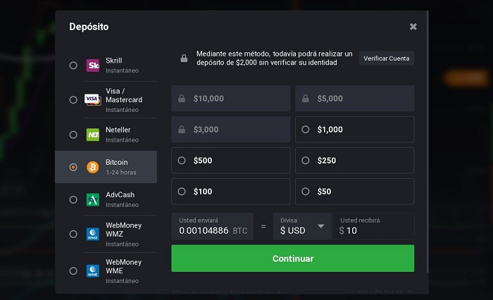 Depósito-mínimo-con-bitcoin-en-iqoption