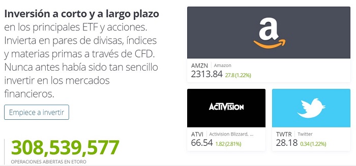 cientos de activos en etoro
