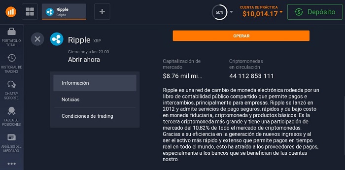 informacion detallada de ripple en iq option