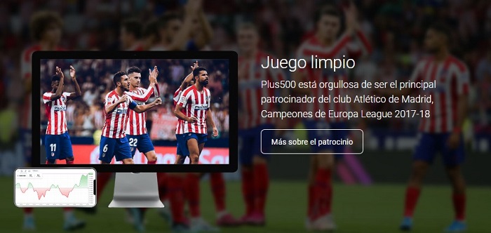 plus500 y atlético de madrid