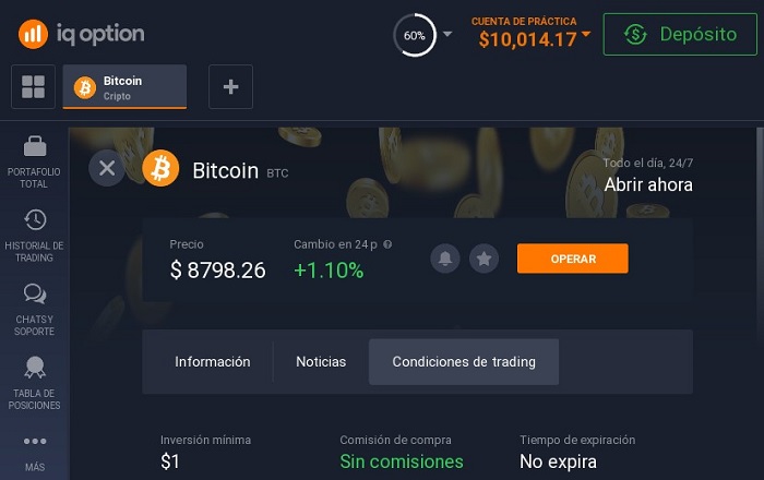 precio de bitcoin en tiempo real con iq option