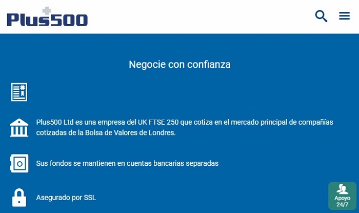 negociando con confianza en plus500