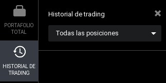 portafolio total e historial de trading en iq Option portafolio total e historial de trading