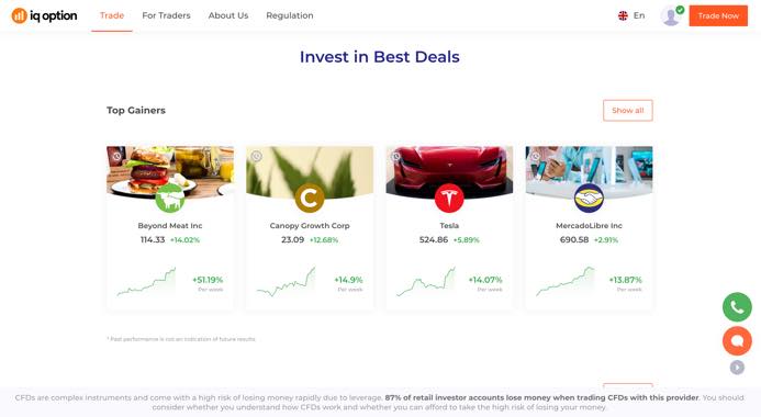 en que invertir iq option