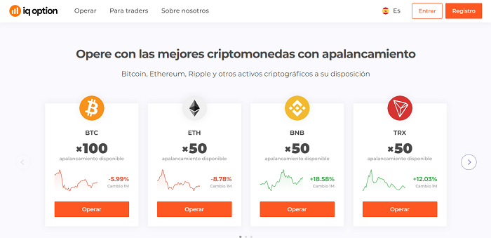 como comprar criptomonedas en IQ Option