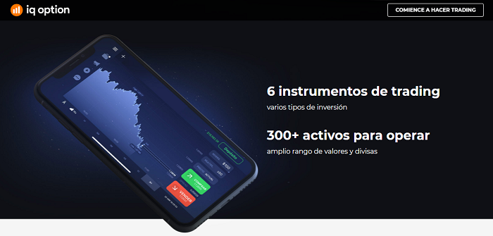 app iq option aplicación de trading cfd