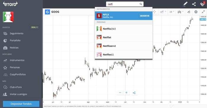 como comprar acciones de netflix