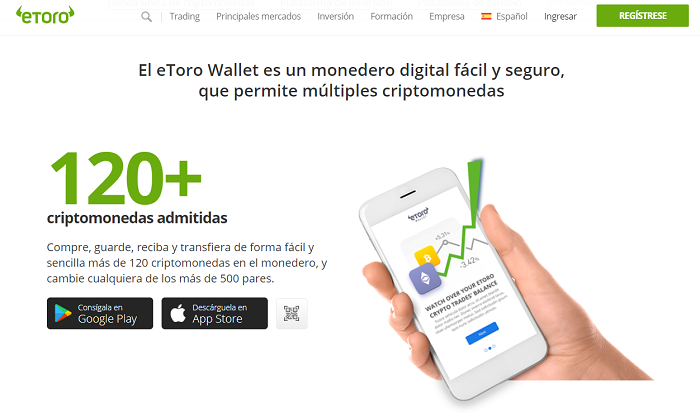 Comprar criptomonedas eToro Wallet