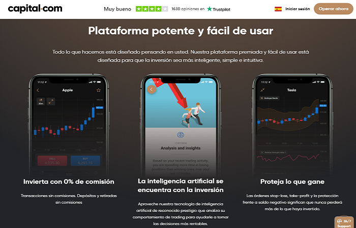 Plataforma potente Capital.com