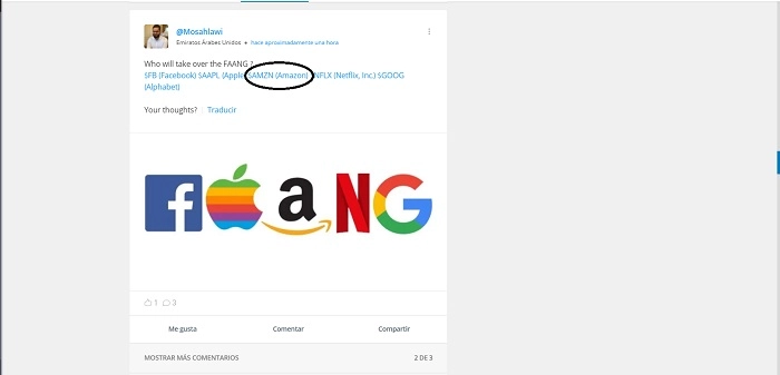 Hashtag Amazon eToro