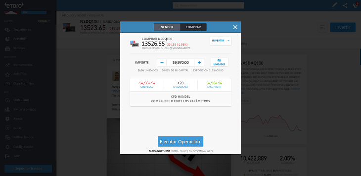 ejecutar operacion nasdaq etoro