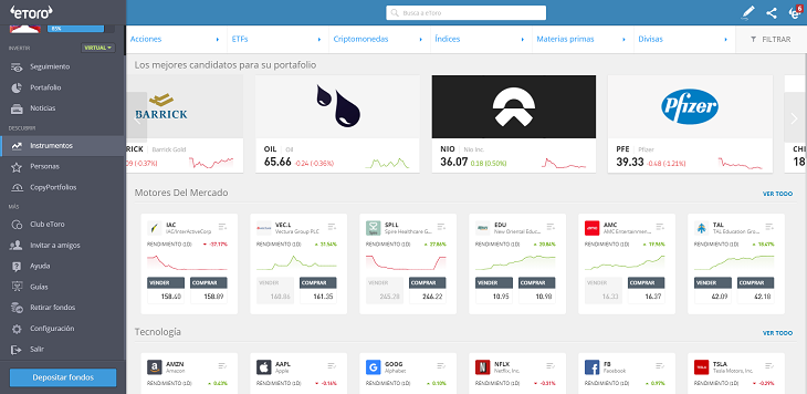 instrumentos etoro