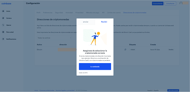 retirar dinero Coinbase