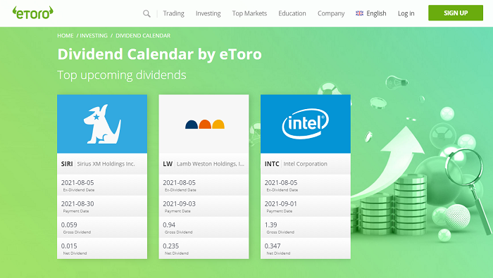 pago dividendos eToro