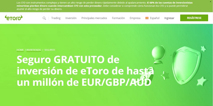 aseguración de eToro