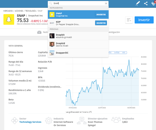 compra acciones snapchat