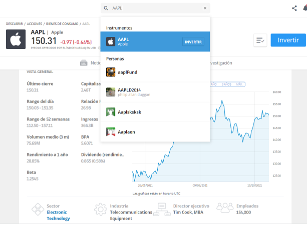 acciones Apple eToro