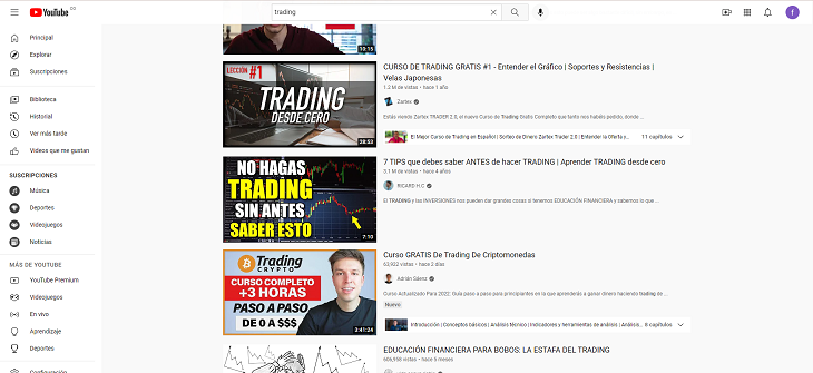 trading youtube