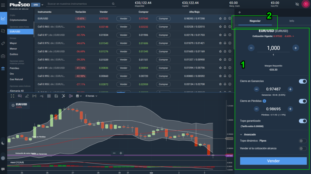 plus500 webtrader configurando orden
